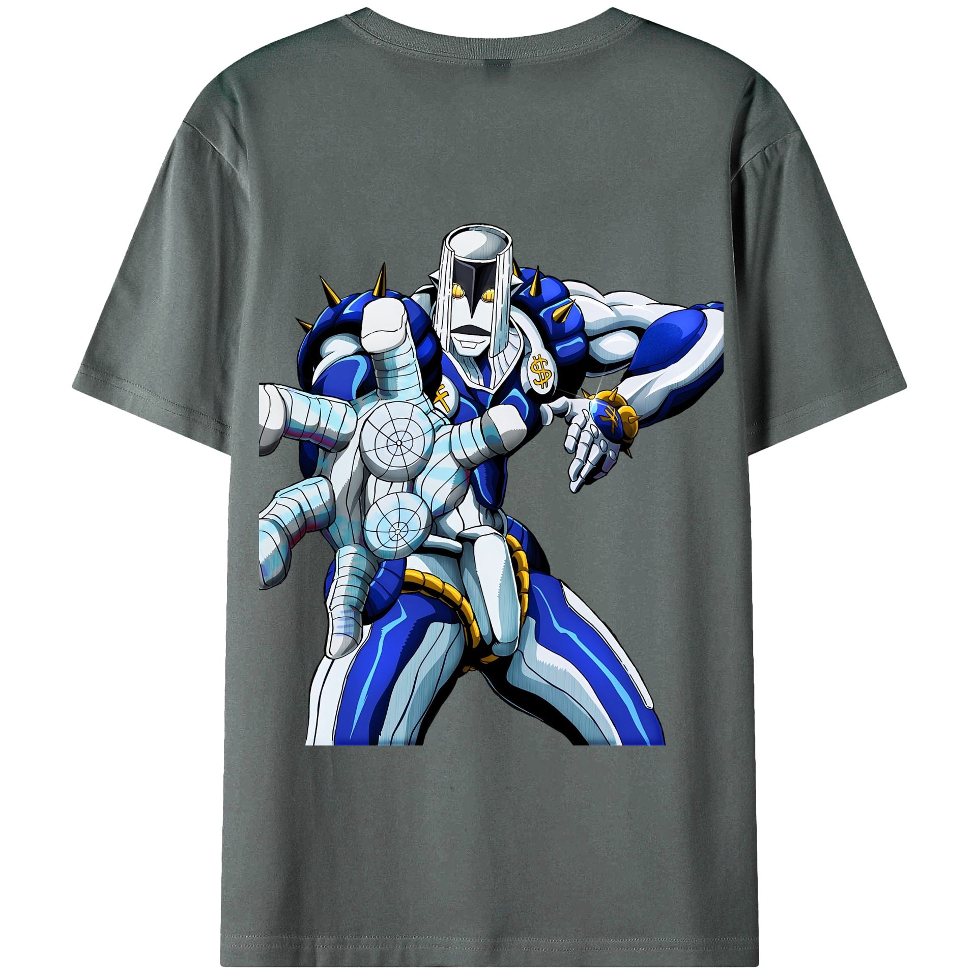 （画像用） ジョジョの奇妙な冒険 虹村億泰 にじむら おくやす JoJo's Bizarre Adventure Nijimura Okuyasu 綿100％半袖Tシャツ（背面プリント）